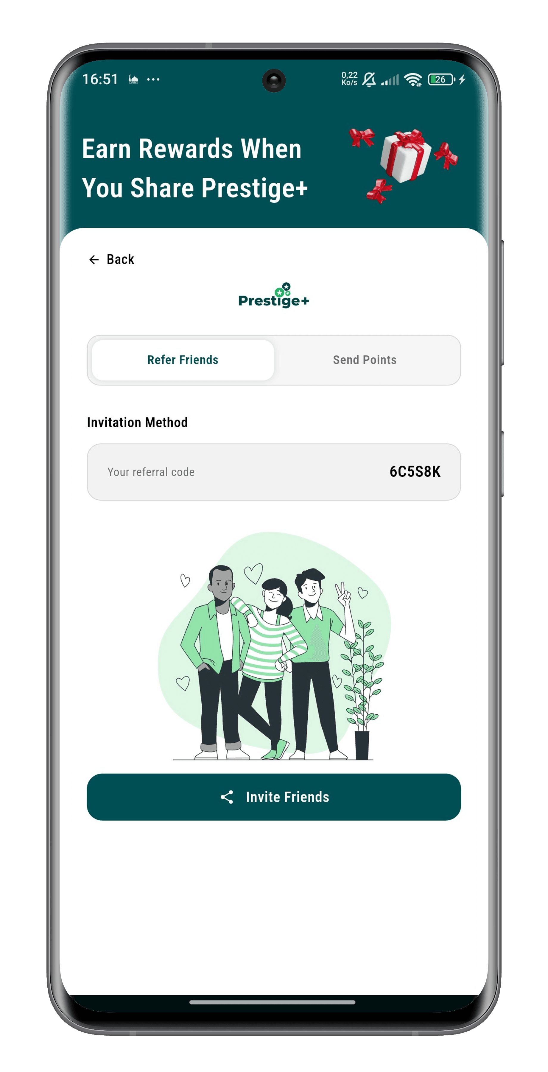 Sharing with friends